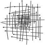 Modern Abstract Grid Metal Wall Art – 1pc 2D Flat Geometric Sculpture