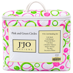 Sweet JoJo Designs Pink and Green Circles 9-Piece Complete Crib Bedding Set