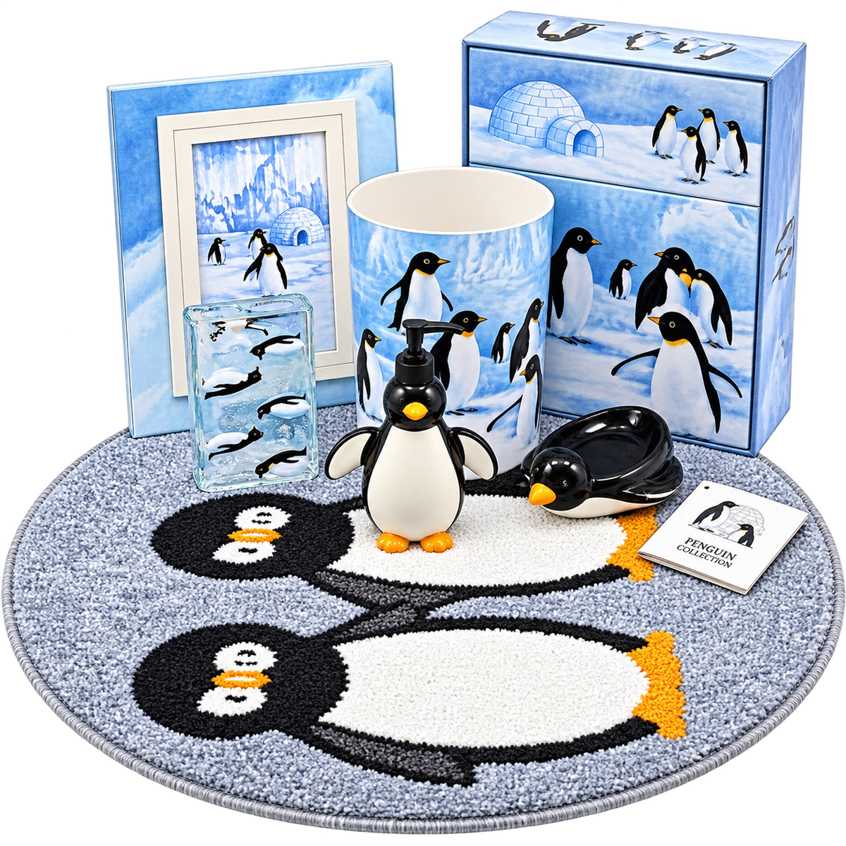 Penguin Arctic Complete Kids Bathroom Decor Set