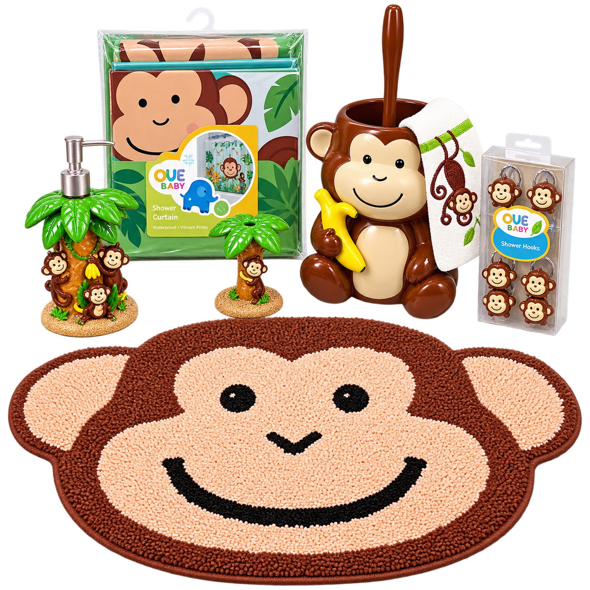 Target Circo Jungle Monkey Kids Bathroom Decor Set