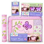 CoCaLo Baby Sugar Plum Nursery Crib Bedding & Decor Collection set