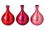 Metallic pink gradient mini ceramic bud vases