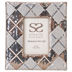 Straits Home & Gift Sequin Harlequin Pattern Photo Frame