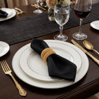 Gold Crystal-Encrusted Double-Ring Napkin Ring
