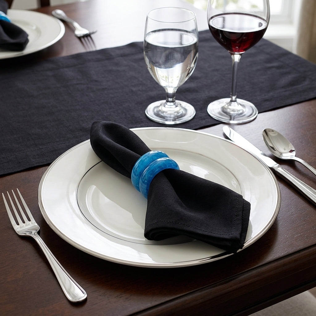 Teal Blue Napkin Ring