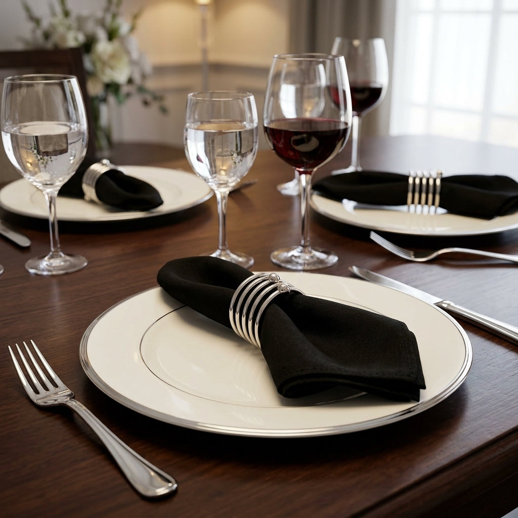 Silver Spiral Napkin Ring