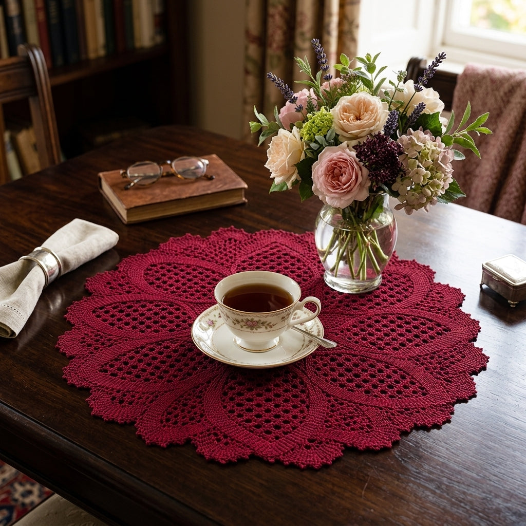 Scalloped Heavy Lace Doilies (Set of 6)