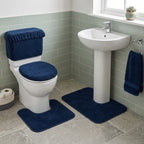 Microfleece Bathroom Lid Cover Set
