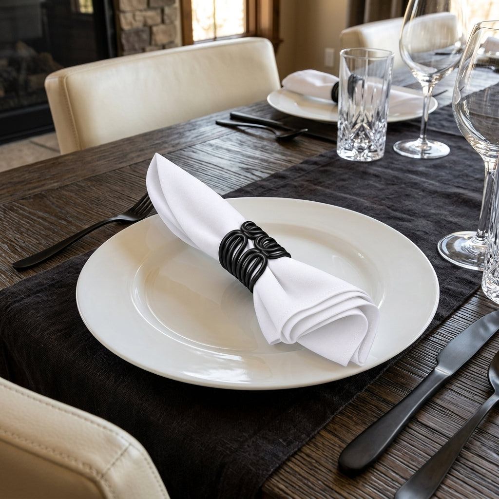 Black Wire Napkin Ring