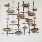 Mid-Century Metallic Trellis Wall Art