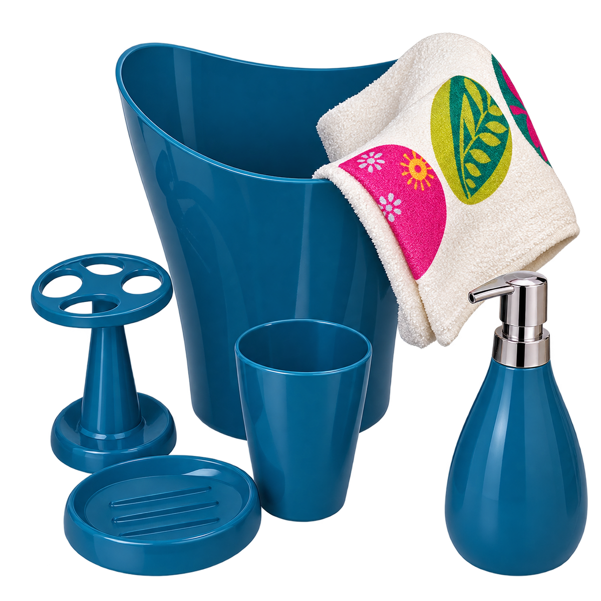 Ocean Blue Bathroom Accessory Set
