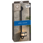 Matte Black Metal Pillar Candle Sconce