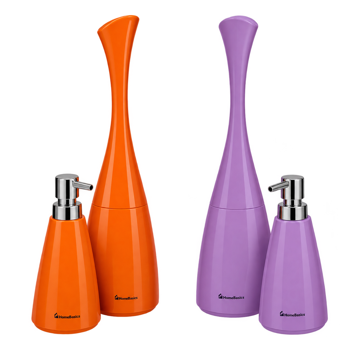 2-Piece Bathroom Lotion Dispenser and Toilet Brush