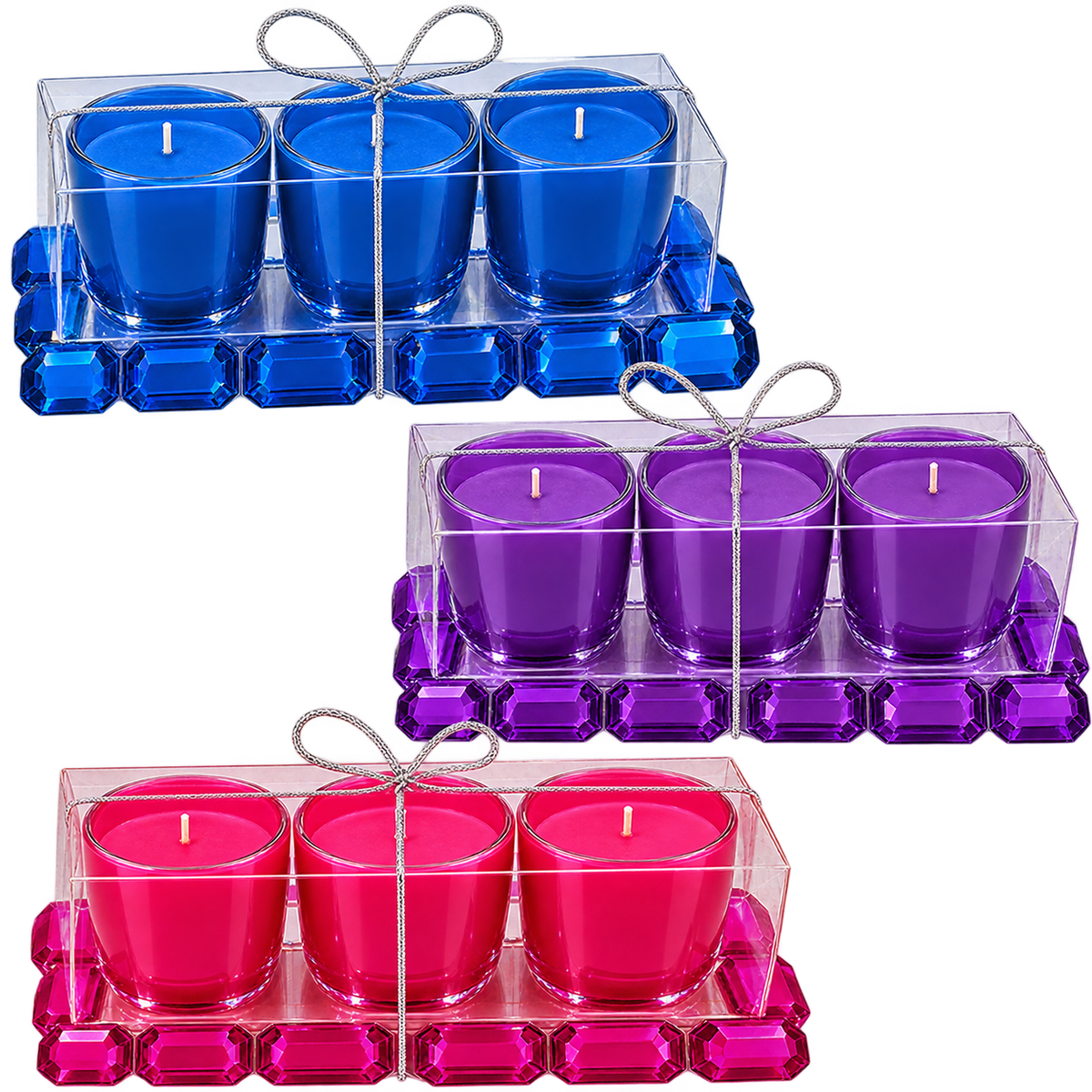 Gemstone Votive Candle Gift Set