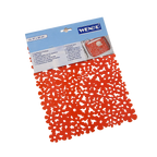 iDesign Blumz Floral Red Flexible Plastic Large Sink Protector Mat