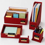 Divoga 5 piece Red office desktop Organizer