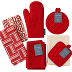 Oven Mitts Heat Resistant Kitchen Gloves and oval pot holder set