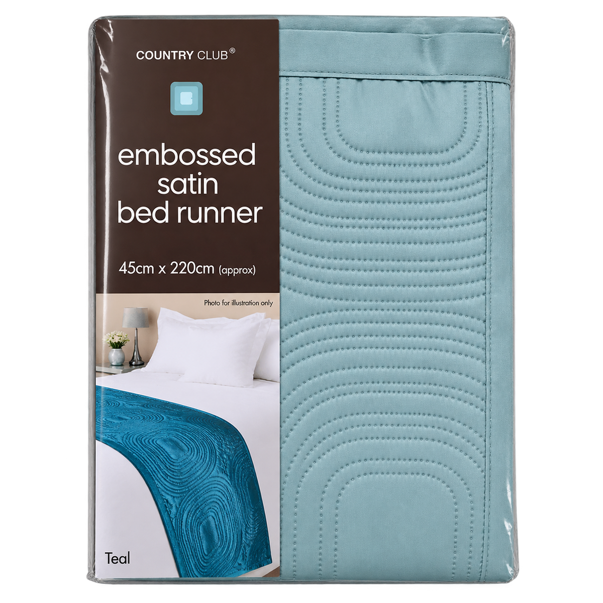 Country Club Embossed Satin Bed Runner