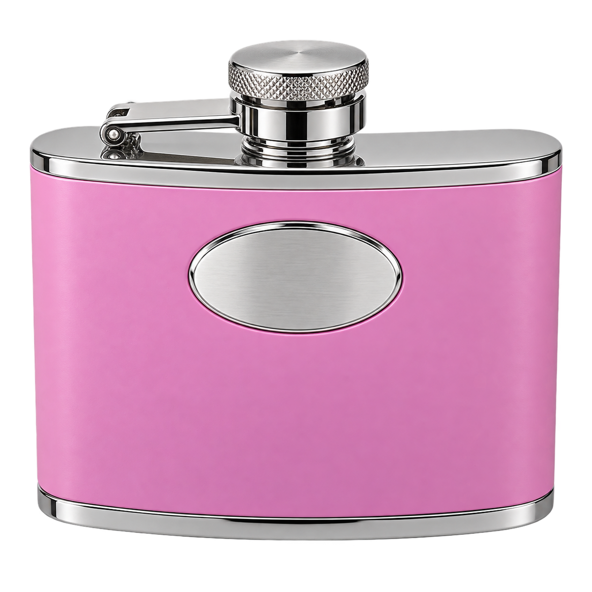 Pink Leather Hip Flask