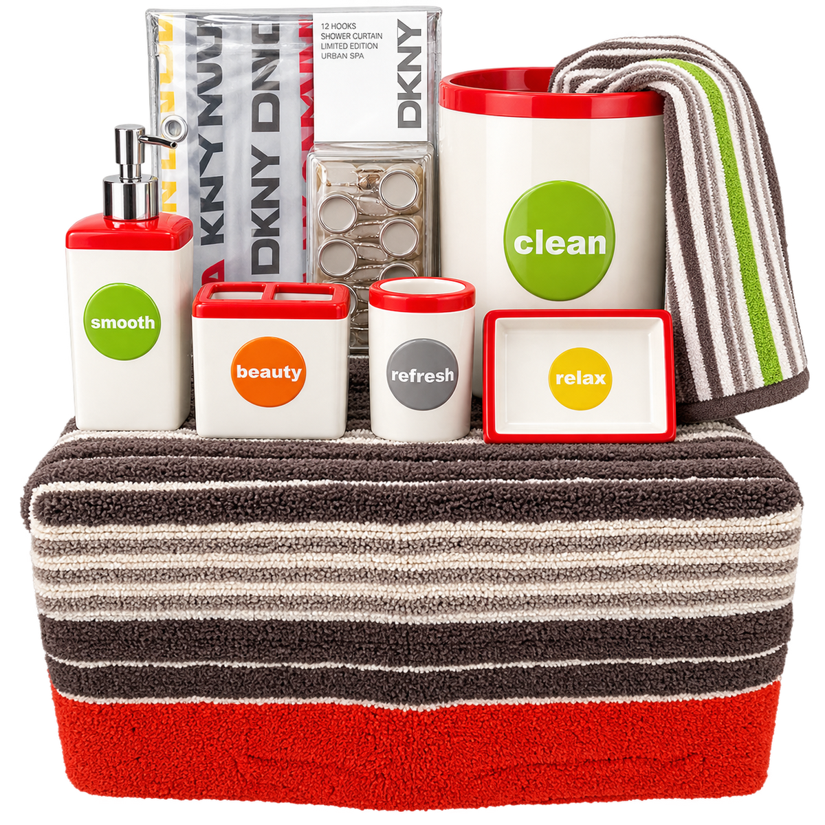 DKNY Complete Bathroom Accessories & Decor Set