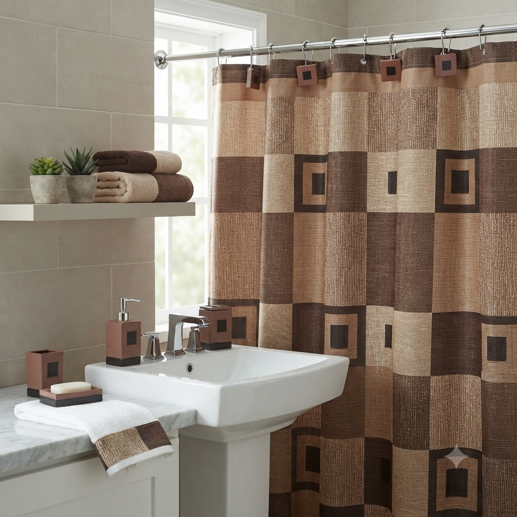 Avanti Precision Shower curtain and rings