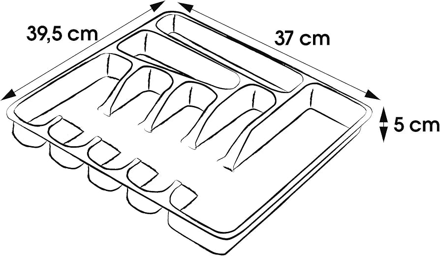Tisbelle Purple 7-Compartment Cutlery Tray