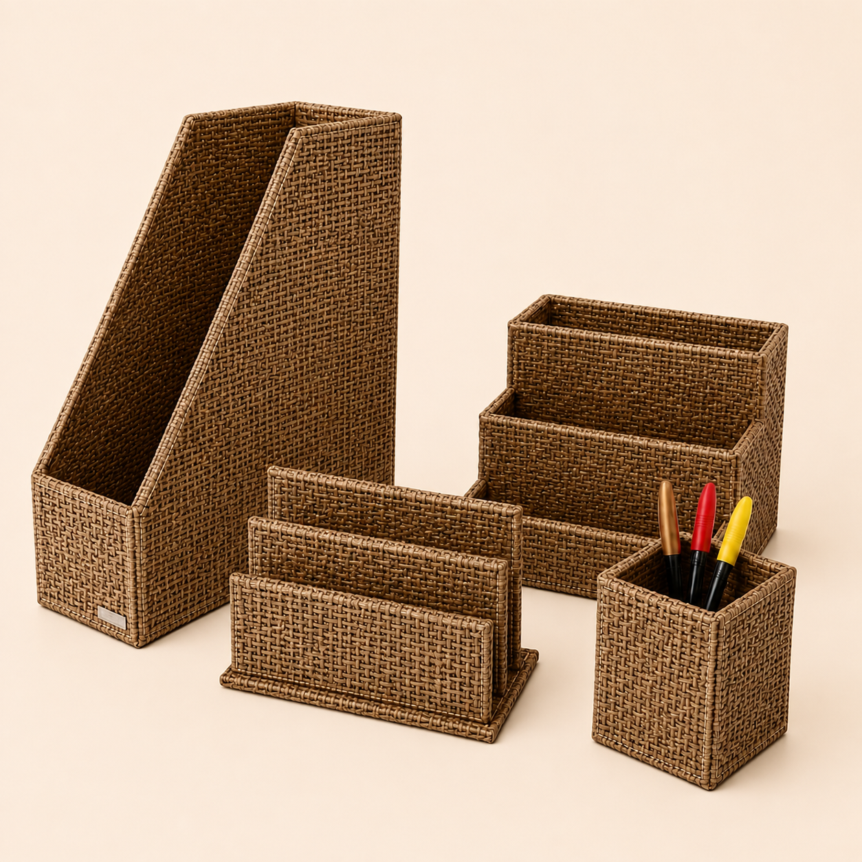 Woven Desk Organizer Set