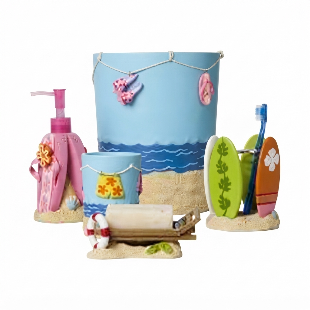 Jumping Beans Surfs Up Kids Bathroom Decor Set