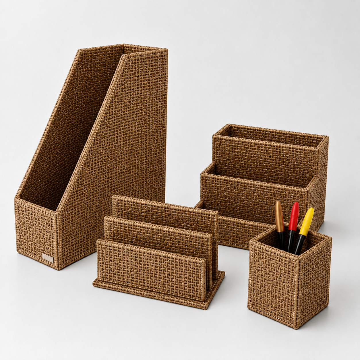 Woven Desk Organizer Set