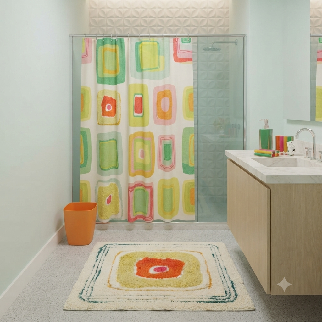 InterDesign Cosmo Complete Kids / Retro Bathroom Accessories & Decor Set
