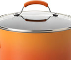 Rachael Ray Brights Nonstick Cookware Pots and Pans Set, 10 Piece, Orange Gradient