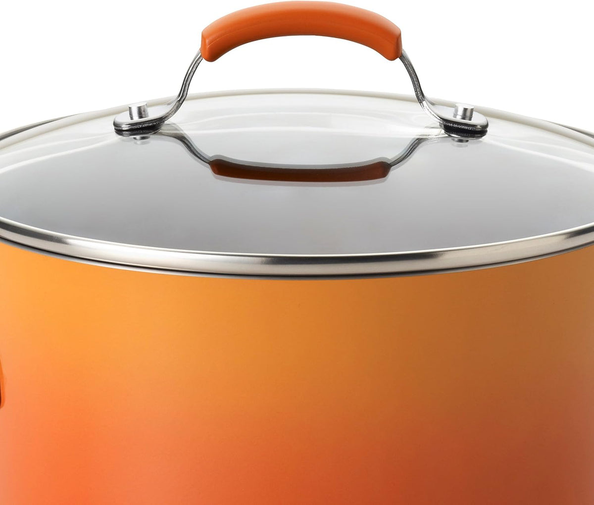 Rachael Ray Brights Nonstick Cookware Pots and Pans Set, 10 Piece, Orange Gradient