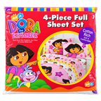 Dora The Explorer 4 Piece Full Sheet Set