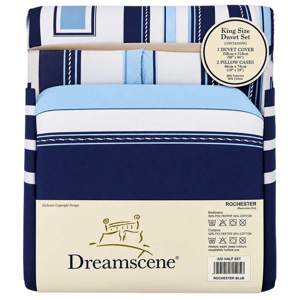 Dreamscene Rochester King Size Duvet Set