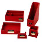 Divoga 5 piece Red office desktop Organizer
