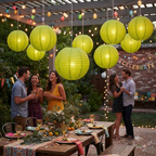 Olive / Chartreuse Green Round Paper Lantern hanging decoration