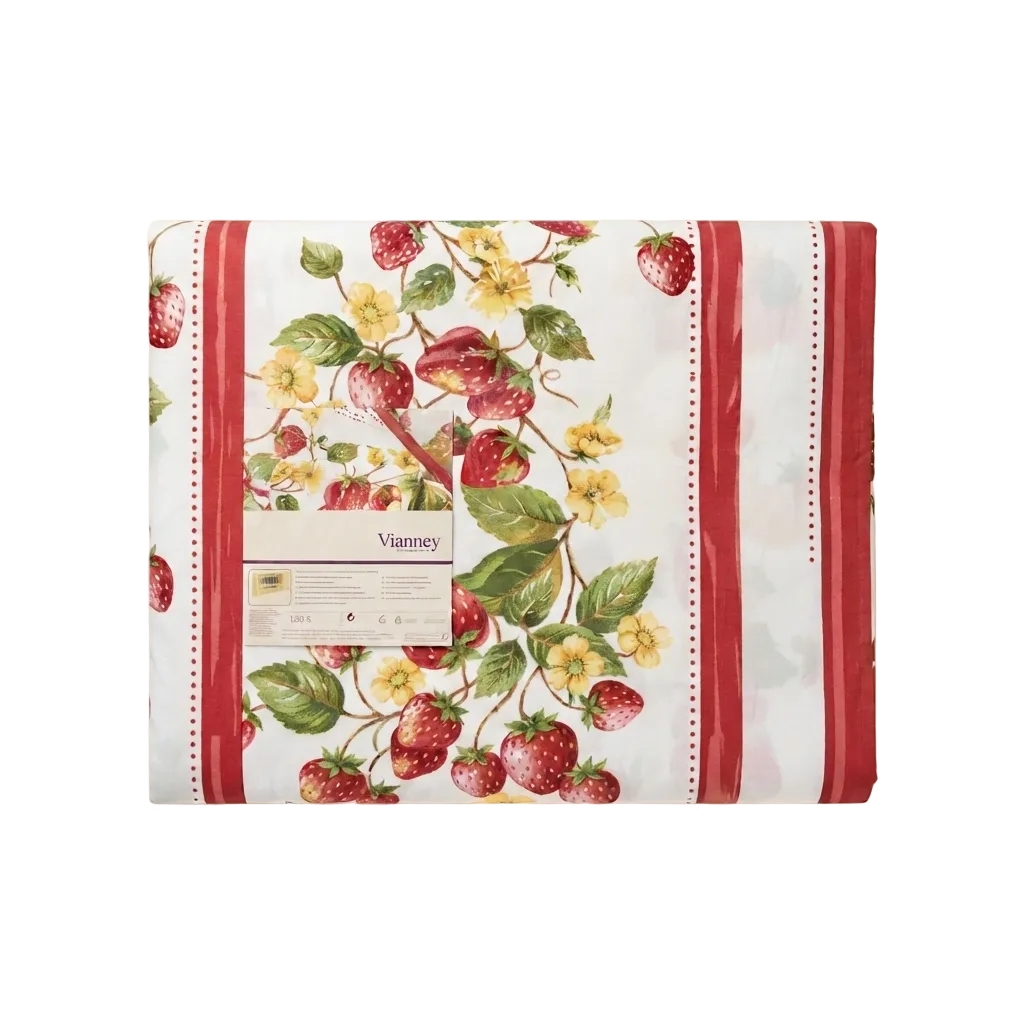 Vianney Strawberry Print Cotton Tablecloth