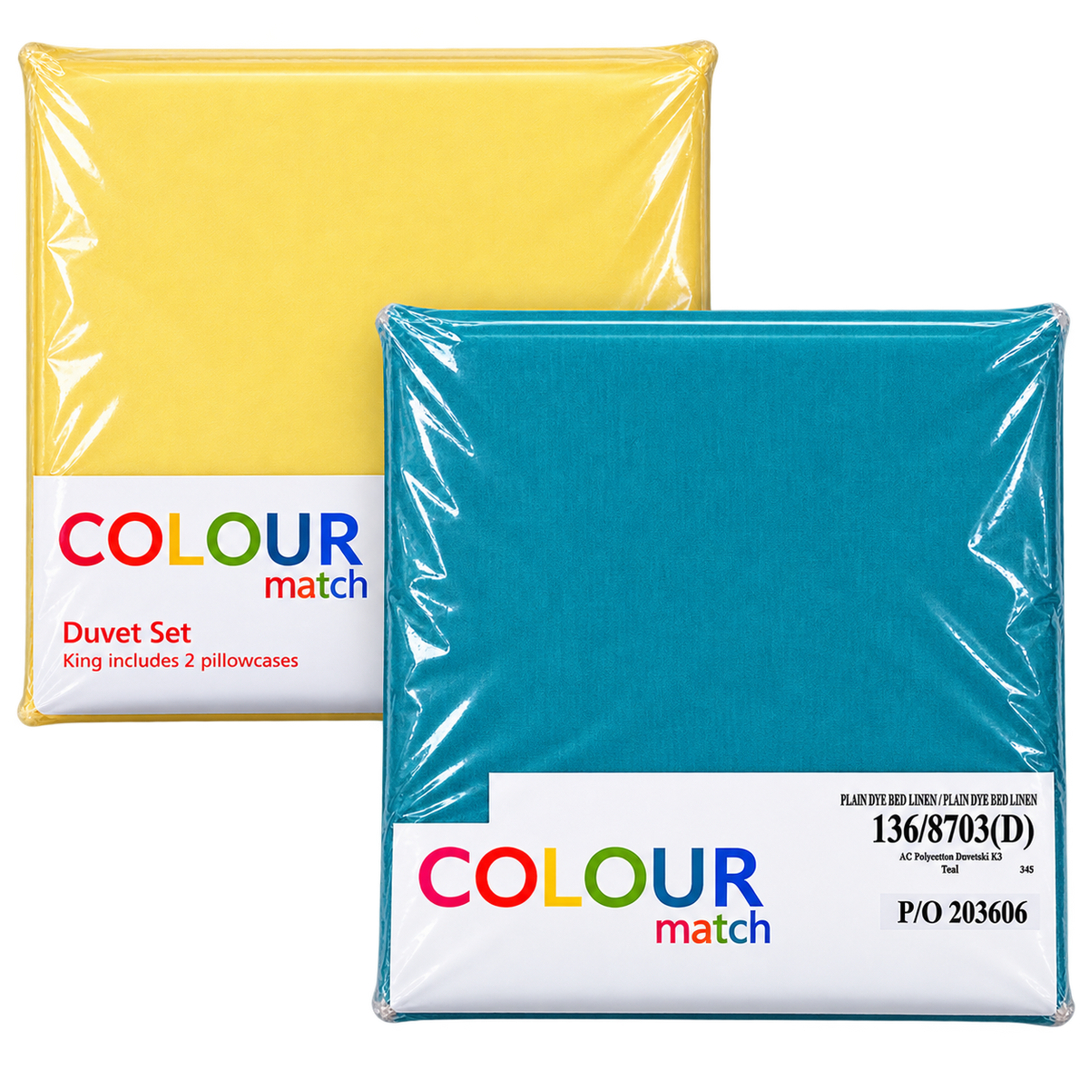 Colour Match King Size Duvet set