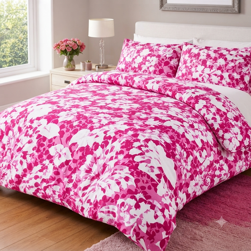 Innocence Printed Reversible King Size Duvet Set