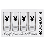 Playboy set of 4 shot glasses