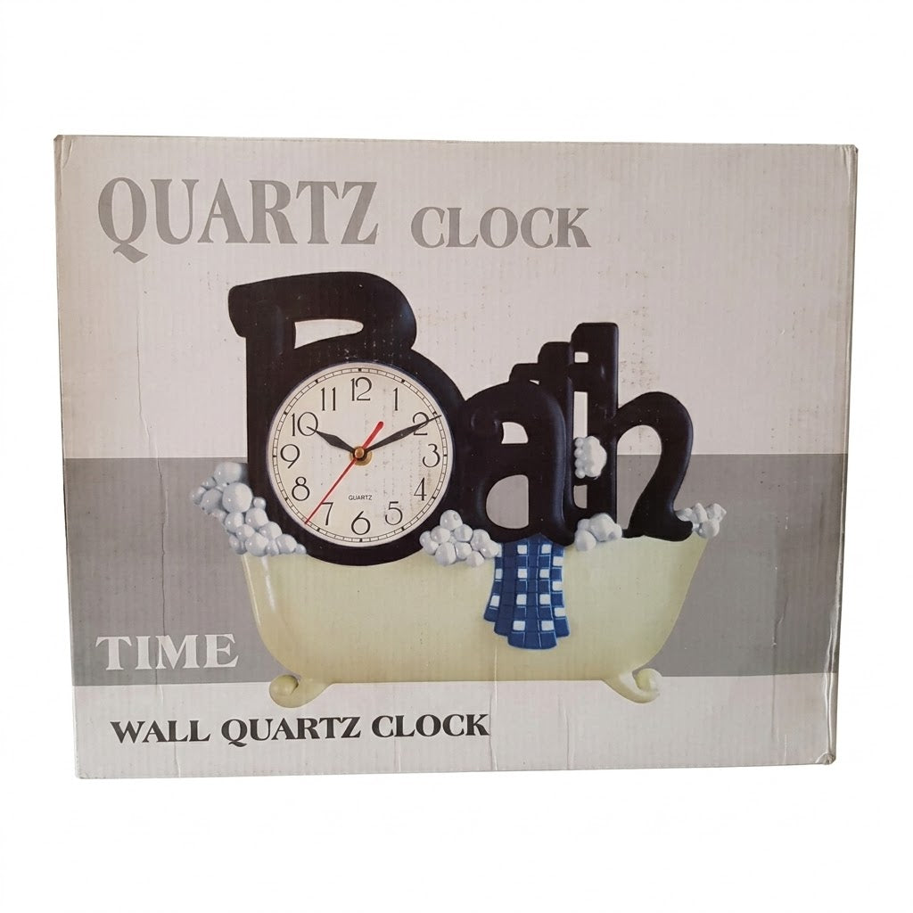 Laurel Bathtub Wall Clock Quartz Bathroom Decor