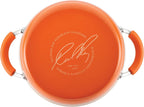 Rachael Ray Brights Nonstick Cookware Pots and Pans Set, 10 Piece, Orange Gradient