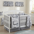 Sweet JoJo Designs Blue Geo Collection Kids Bedding Set