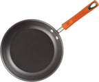 Rachael Ray Brights Nonstick Cookware Pots and Pans Set, 10 Piece, Orange Gradient