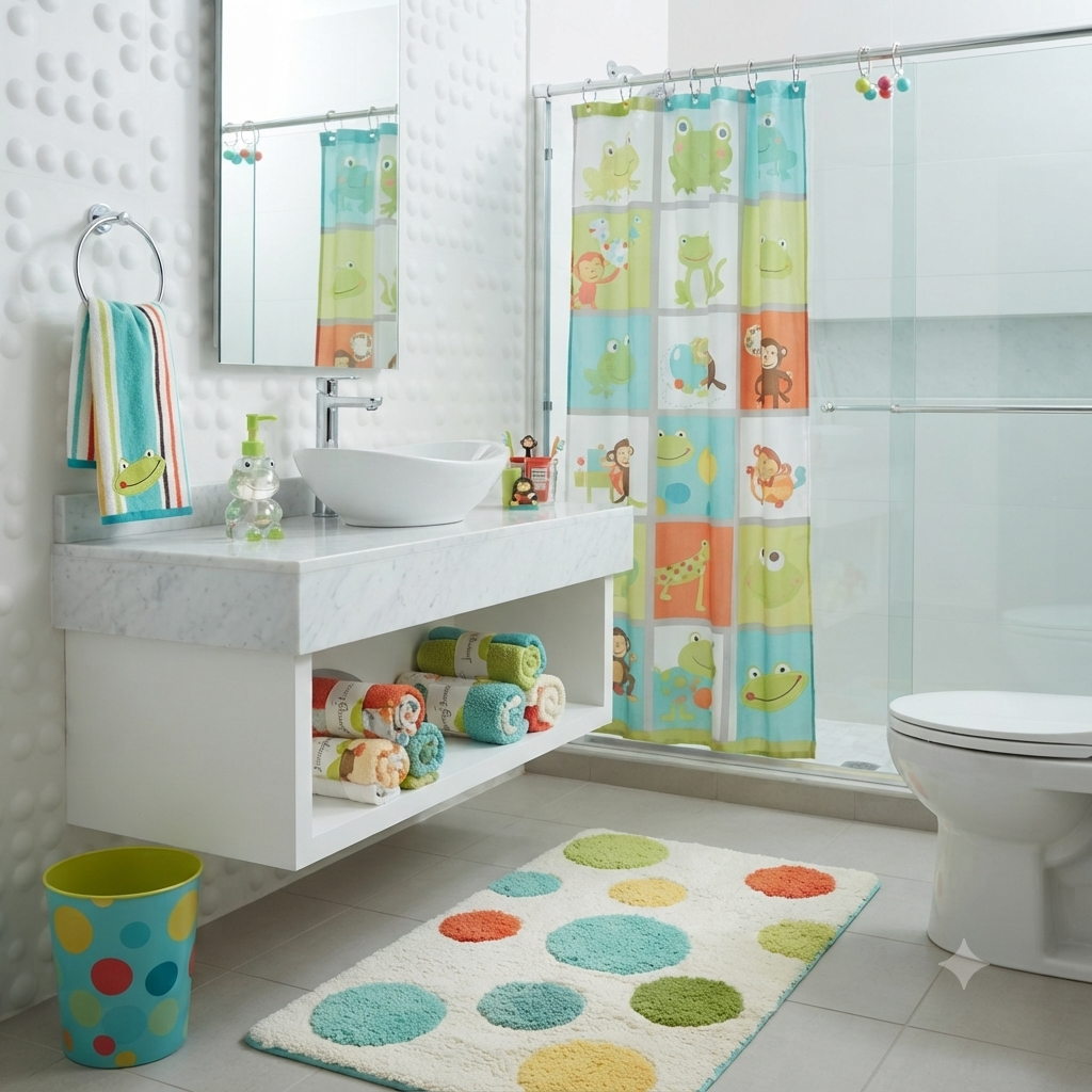 Jumping Beans Precious Monkey Kids Bathroom Set