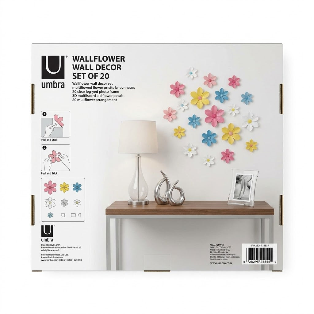 Umbra Wall Decor WallFlower Glow | Set of 20