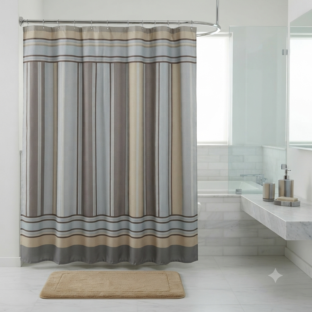 Metro Stripe Multi Shower Curtain