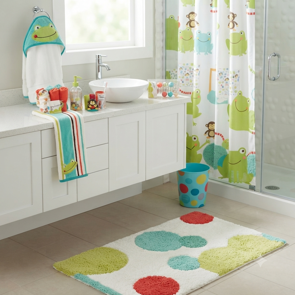 Jumping Beans Precious Monkey Kids Bathroom Set