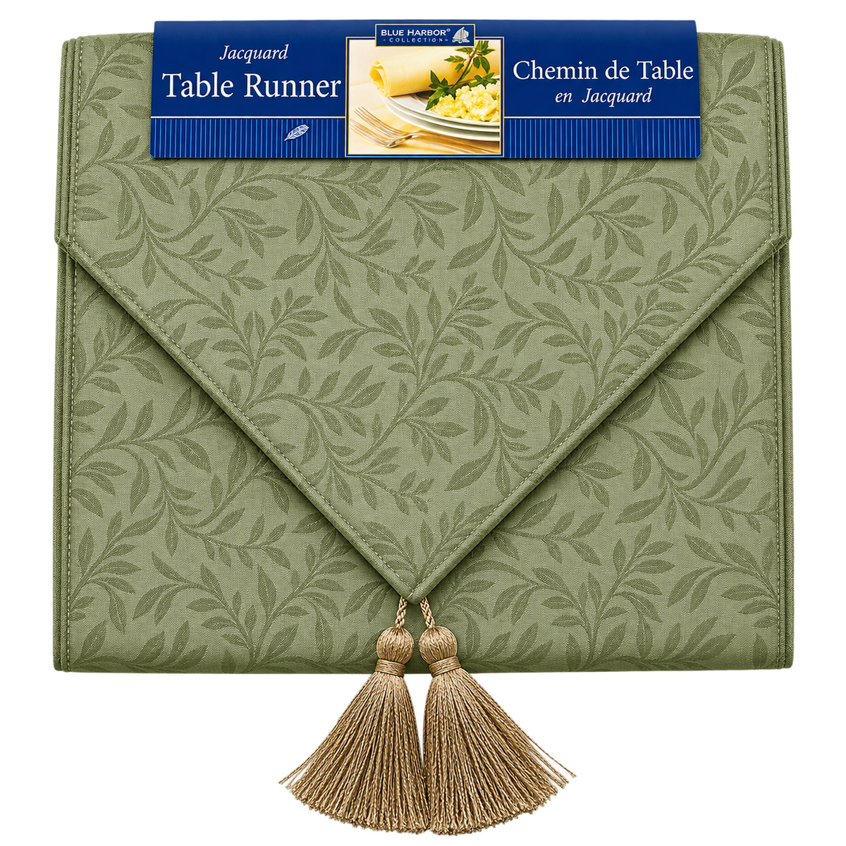 Burgundy Jacquard Table Runner
