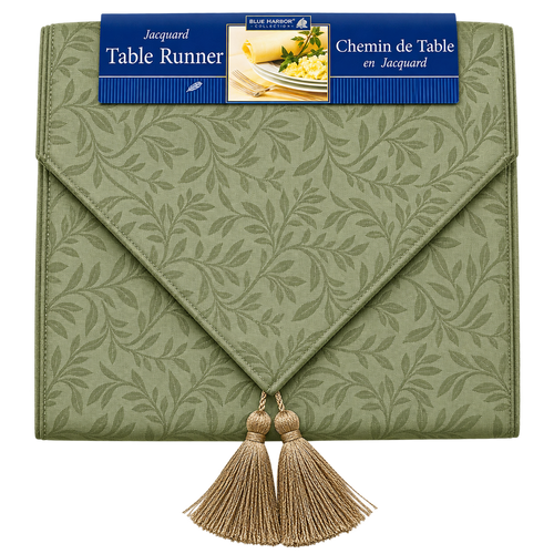 Burgundy Jacquard Table Runner